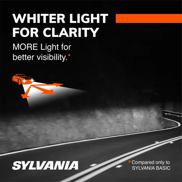 Sylvania H11 SilverStar ULTRA Halogen Headlight Bulb, 2 Pack, Compatible with Multiple Cars - Image 2