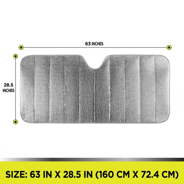Auto Drive Lightweight Silver Accordion Sunshade 1 Pack - Image 3